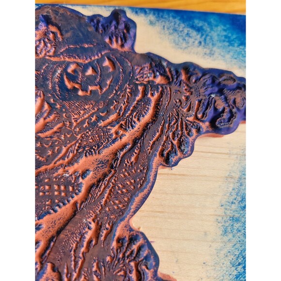 PSX K-1295 Rubber Stamp SCARY SCARECROW Pumpkin Head Halloween Jack O Lantern - Picture 4 of 5